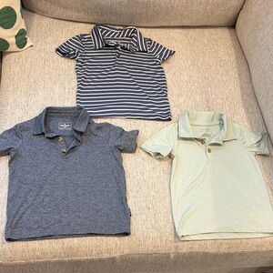 Kids Striped and Solid Polo Shirt Set